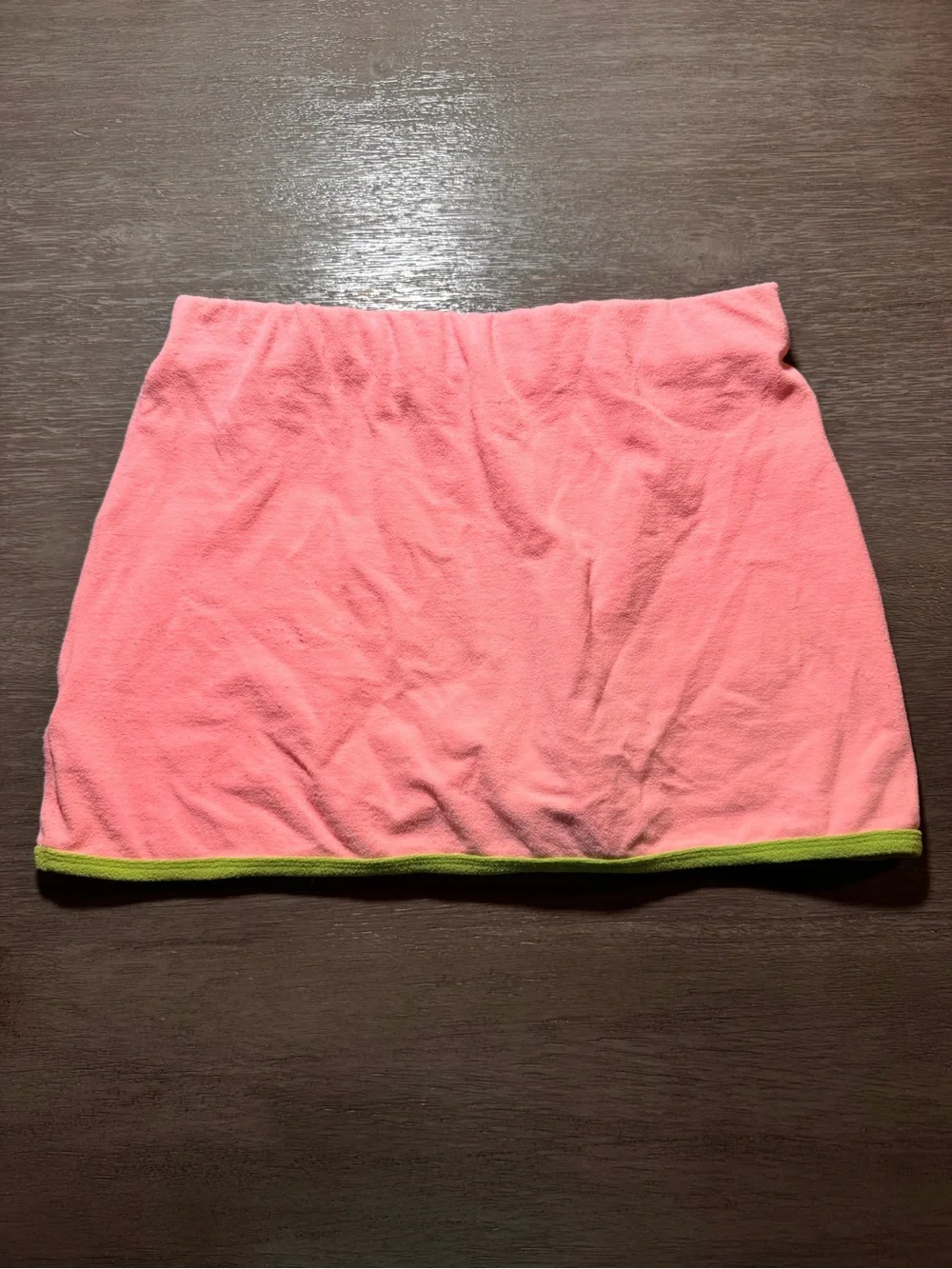 Frankie’s Bikinis Windward Summer Melon Terry Mini Skirt L Swimsuit Cover Up